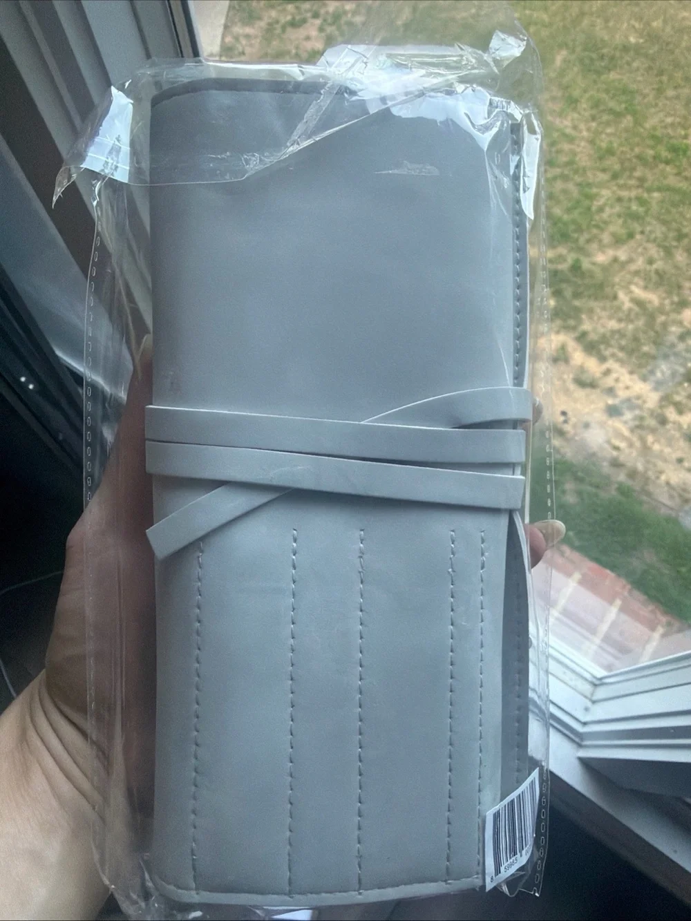 Bellame Light Gray Makeup Brush Roll Organizer